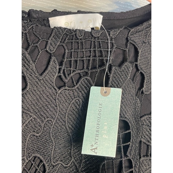 Anthropologie Anne Marie Black Lace Top NWT SZ 2X - Picture 6 of 15
